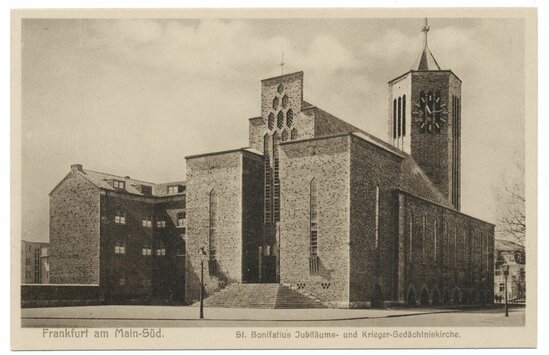 Vorschaubild St. Bonifatius Jubiläums- und Krieger-Gedächtniskirche (Postkarte Eigentum Kurt Wilhelm-Kästner)